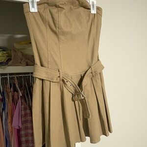 Zara Tan Mini Dress with Belt